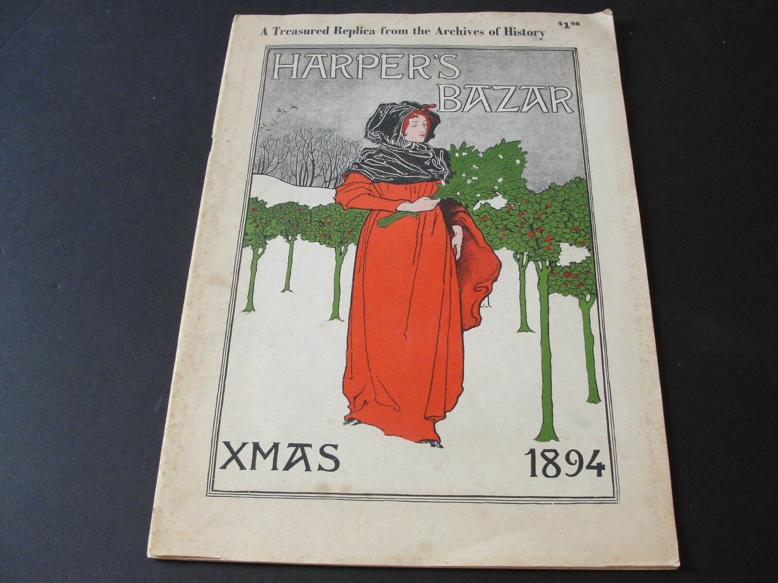 1894, Saturday December 15 - Christmas Issue-HARPER\'S BAZARAR-1971 Reproduction.