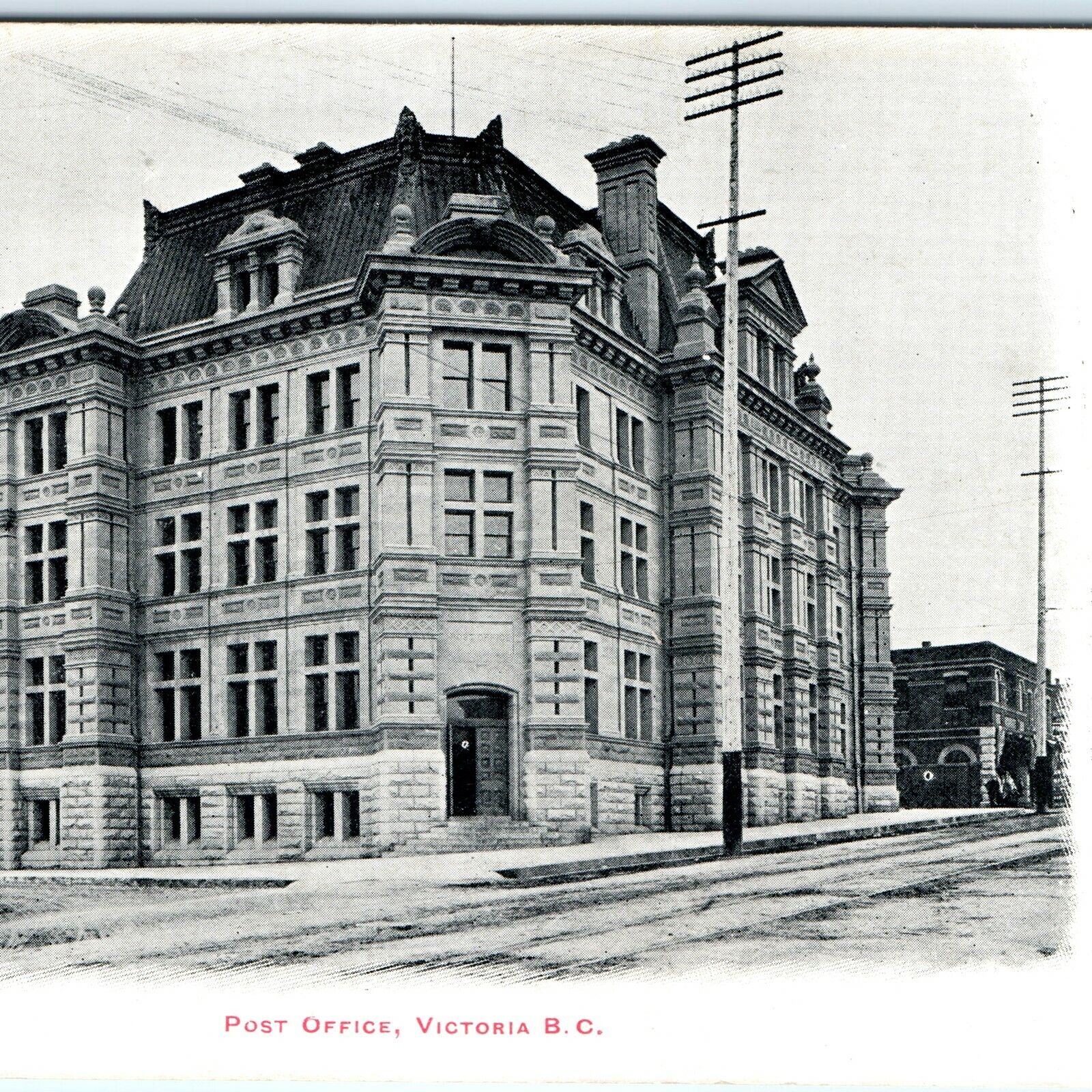 Pre-1907 Canada B.C. Victoria Post Office Building British Columbia Card UDB A28