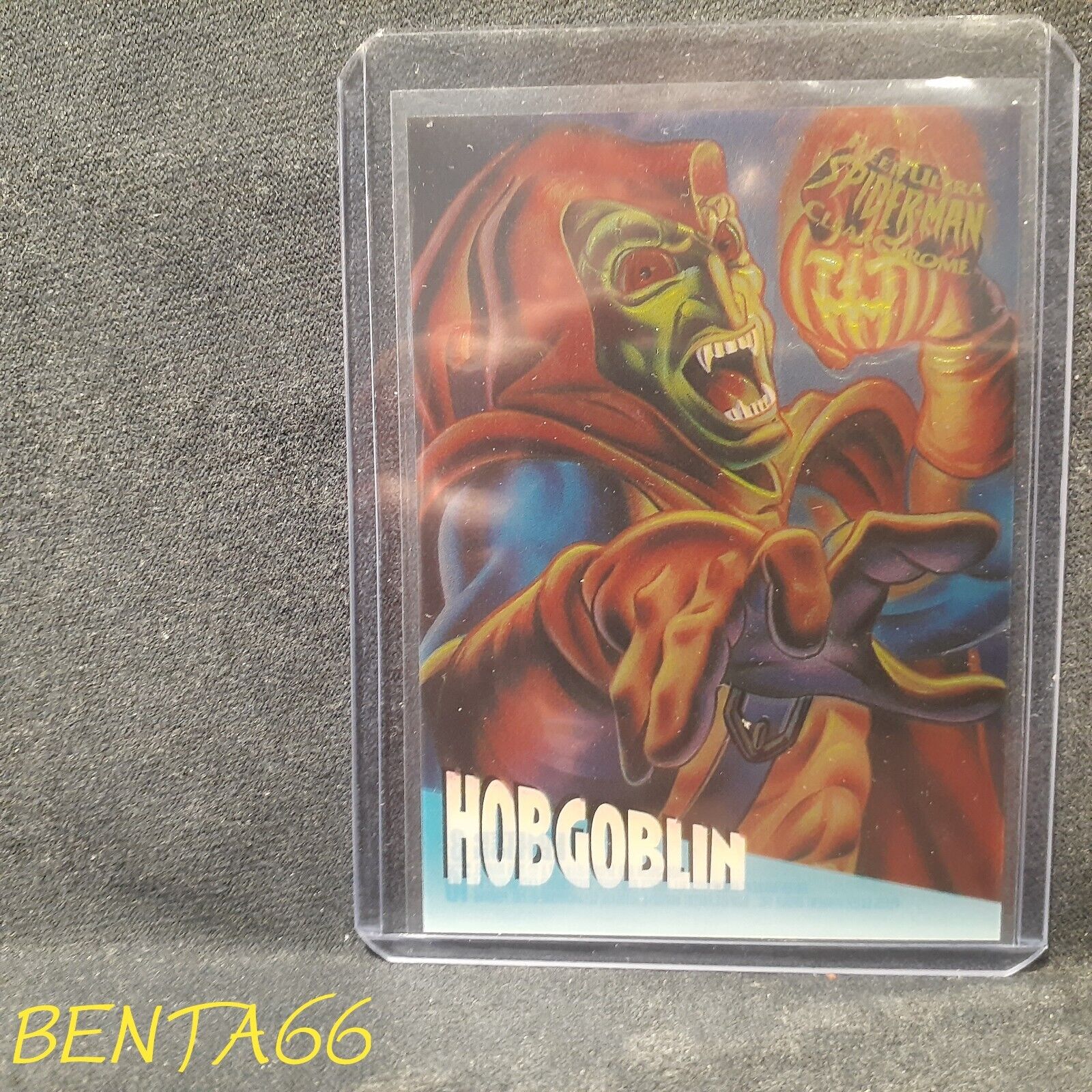 1995 Spiderman Fleer Ultra Holoblast 🔥 Hobgoblin Clear Chrome Insert Card # 3