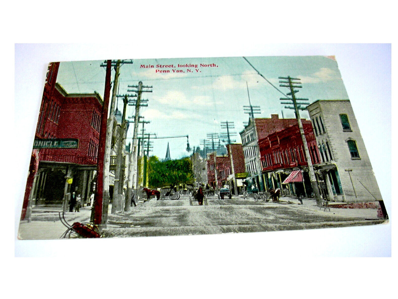 Postcard PENN YAN NY Main Street Looking North 1913