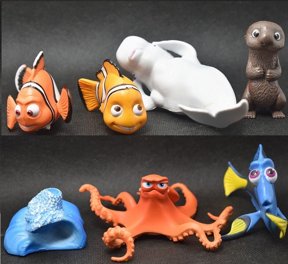 Finding Dory Finding Nemo PVC Figures Cake Topper Toy 7pcs figure *USA seller*