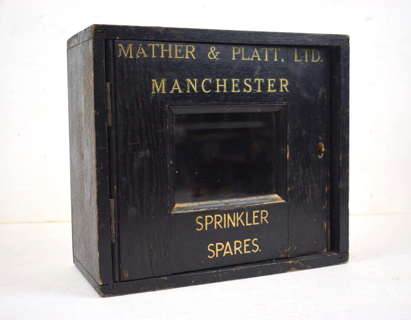 Vintage Mather & Platt Ltd. Manchester Sprinkler Spares Cabinet Box - RARE