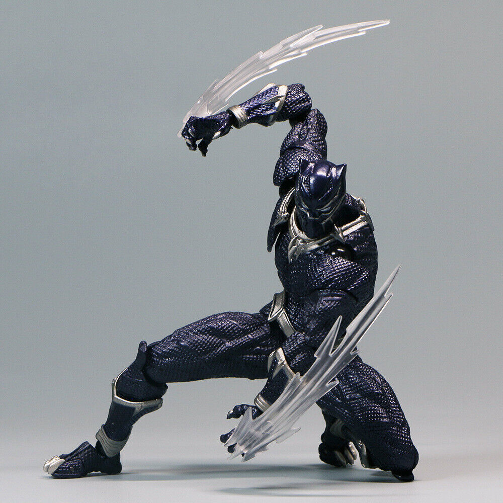 1Pc 6in Toy Amazing Yamaguchi Revoltech Black Panther Action Figure Toys Gifts