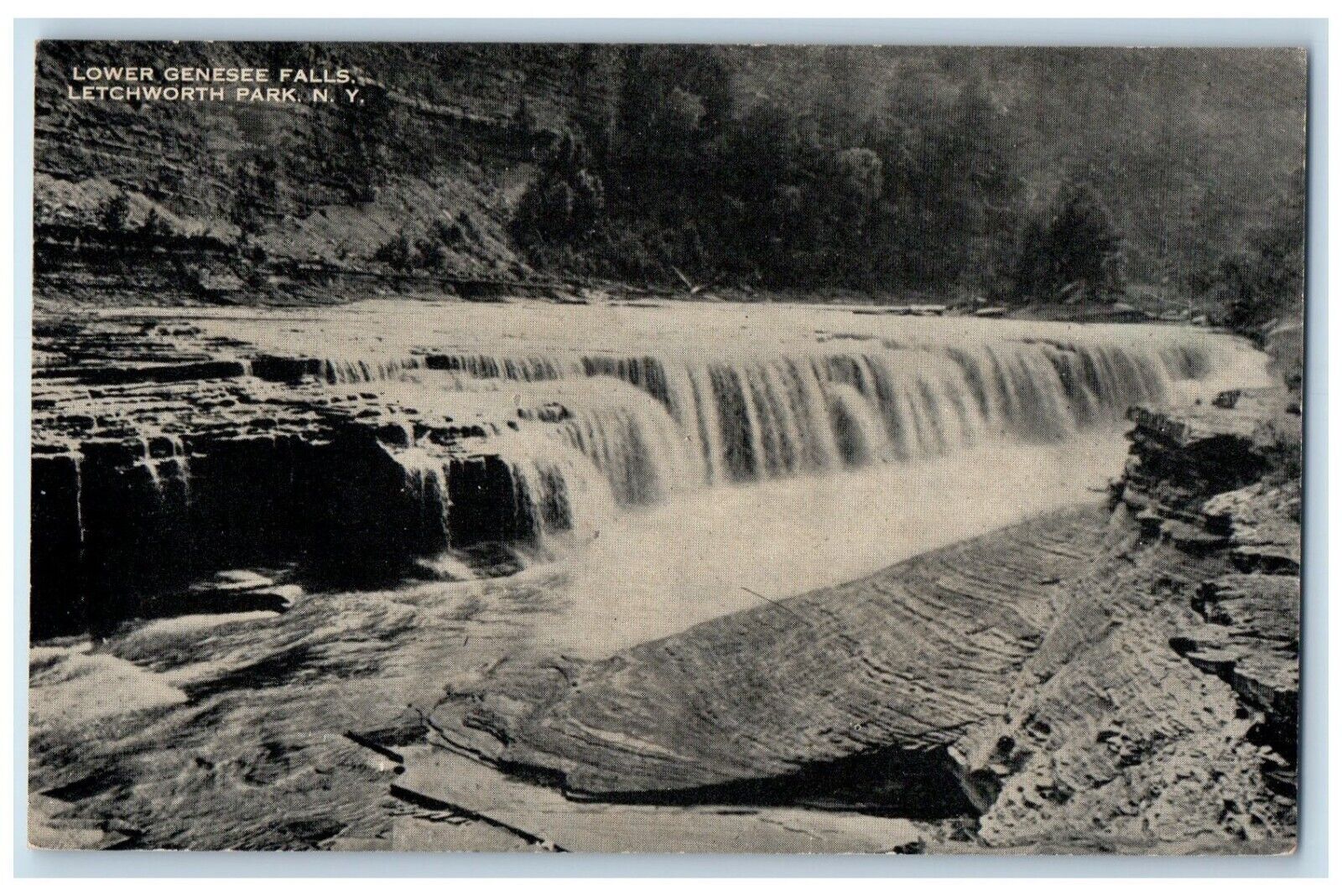c1910 Lower Genesee Falls Letchworth Park New York NY Vintage Antique Postcard