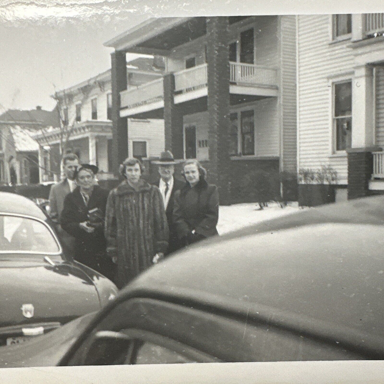 VINTAGE PHOTO Springfield, Illinois 1950s Street Scene Cars Original Snapshot