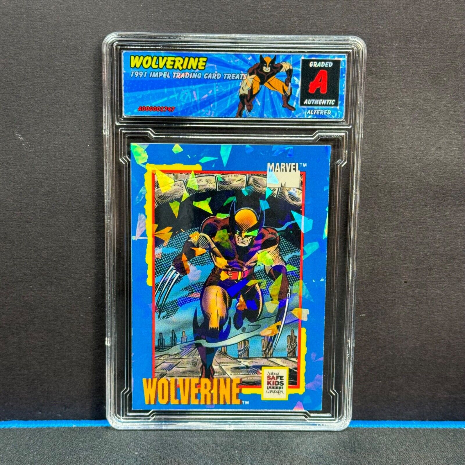1991 Impel Treats Wolverine Atomic Cracked Ice Altered Refractor RazorSlabs 