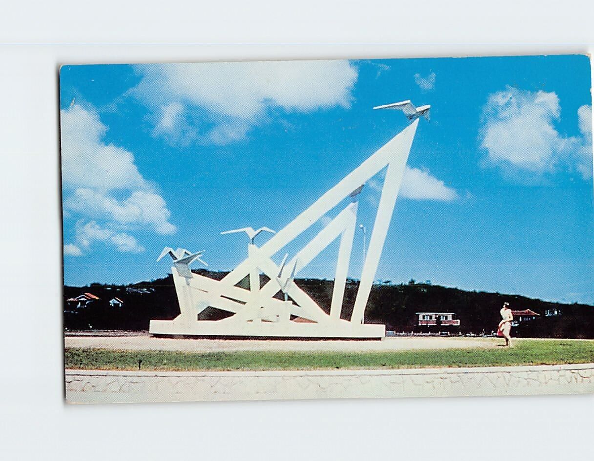 Postcard Monument to Autonomy of Netherlands Antilles Curaçao