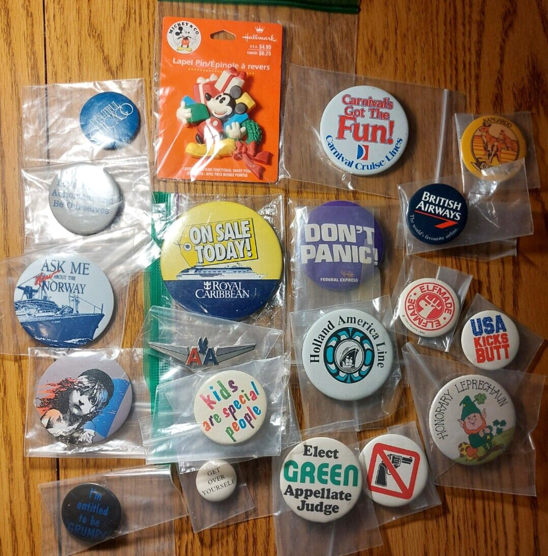 Lot of 20 Assorted Vintage Pins