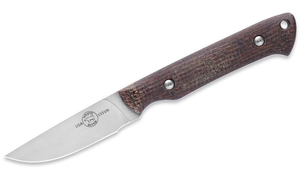 White River Small Game Natural Burlap Micarta Hunting Knife CPM S35VN Blade NEW