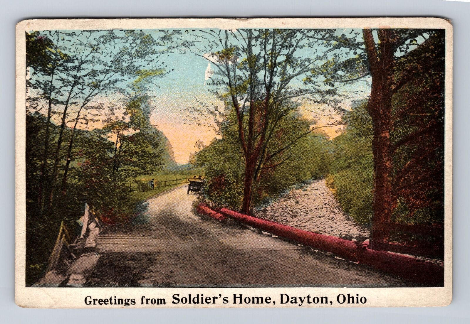 Dayton OH-Ohio, Scenic Greetings From Soldier's Home, Vintage c1922 Postcard