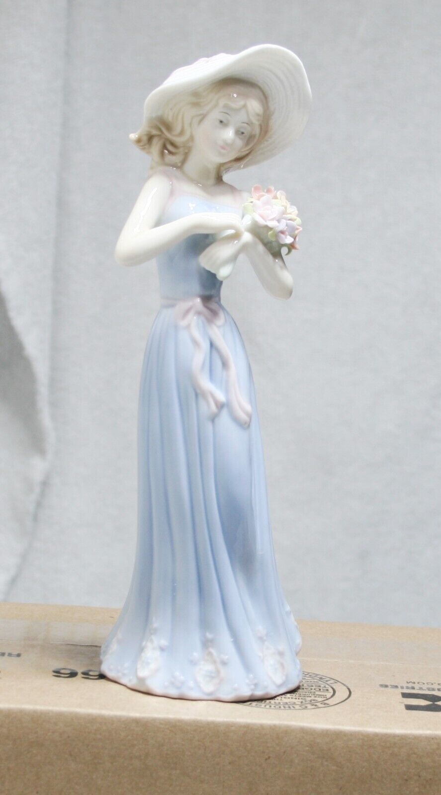 1998 House of Lloyd 8” Gathering Flowers Porcelain Figurine