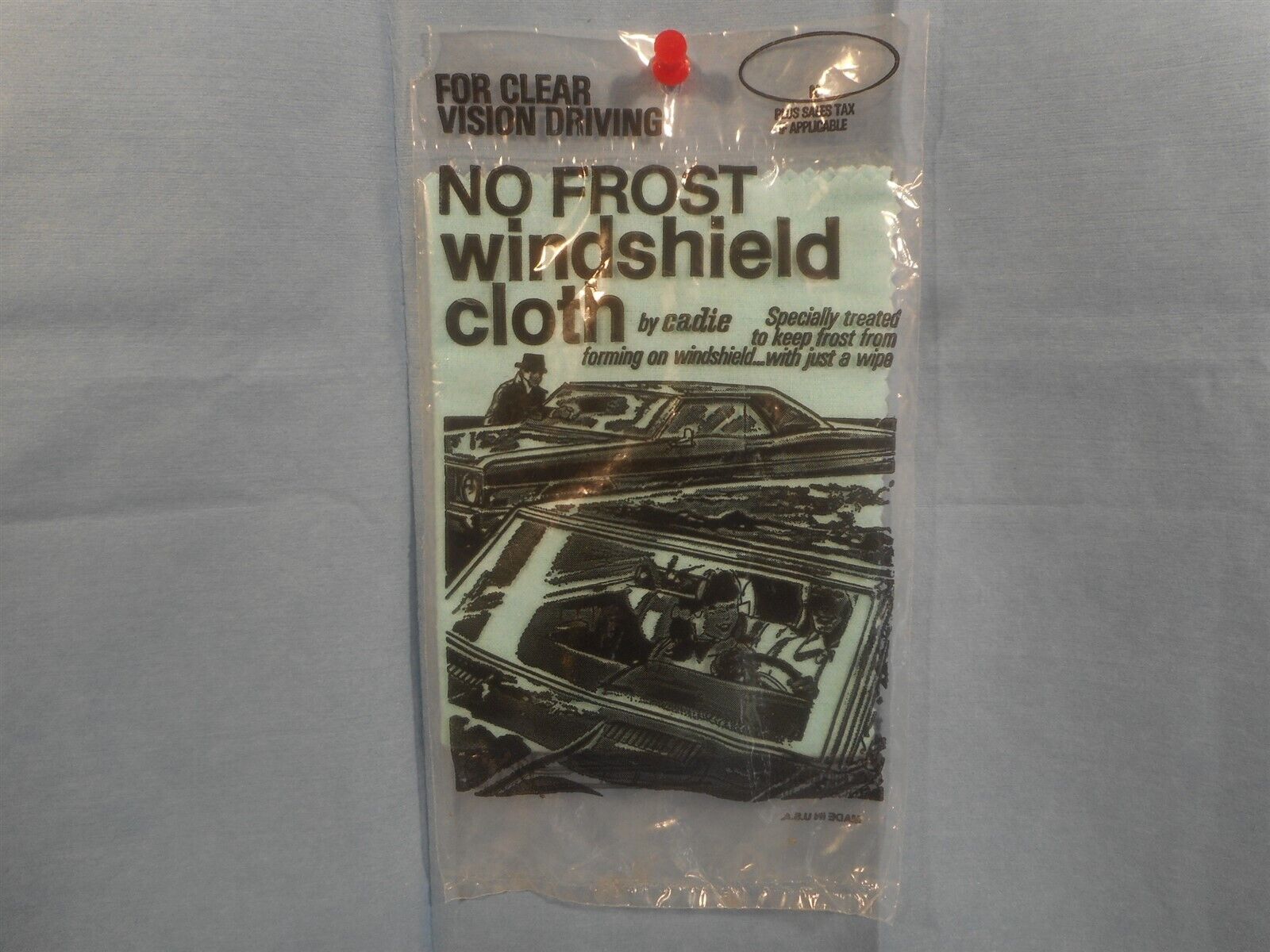 Vintage NOS 1960s or 70s Cadie Paterson N.J. NO FROST Windshield Cloth car auto