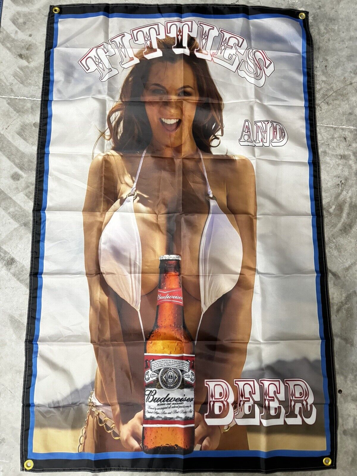 Budweiser Xxitties And Beer Bathing Suit Flag/Banner 3x5ft