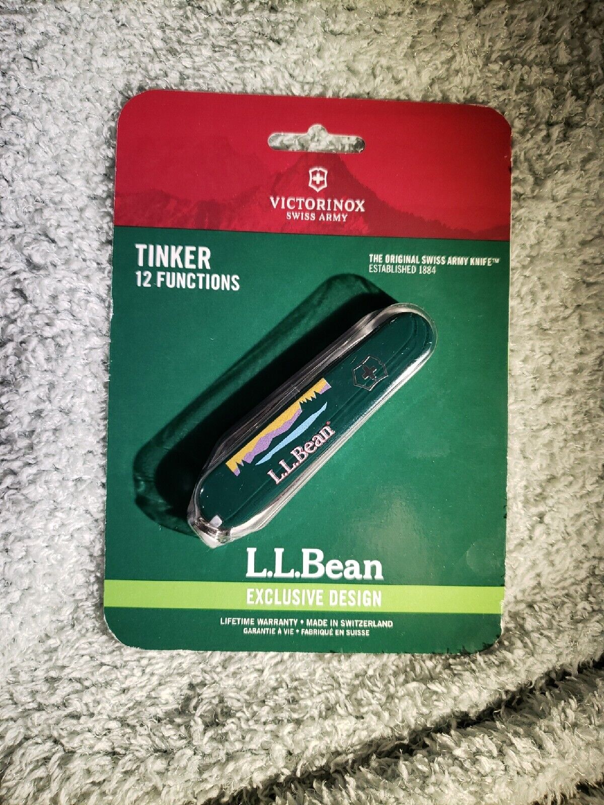LL Bean Tinker Original Swiss Army Knife 12 Function Exclusive Design New Green 