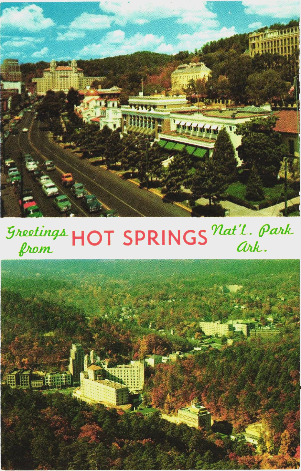 Postcard:  Greetings from Hot Springs National Park --- Arkansas -- USA