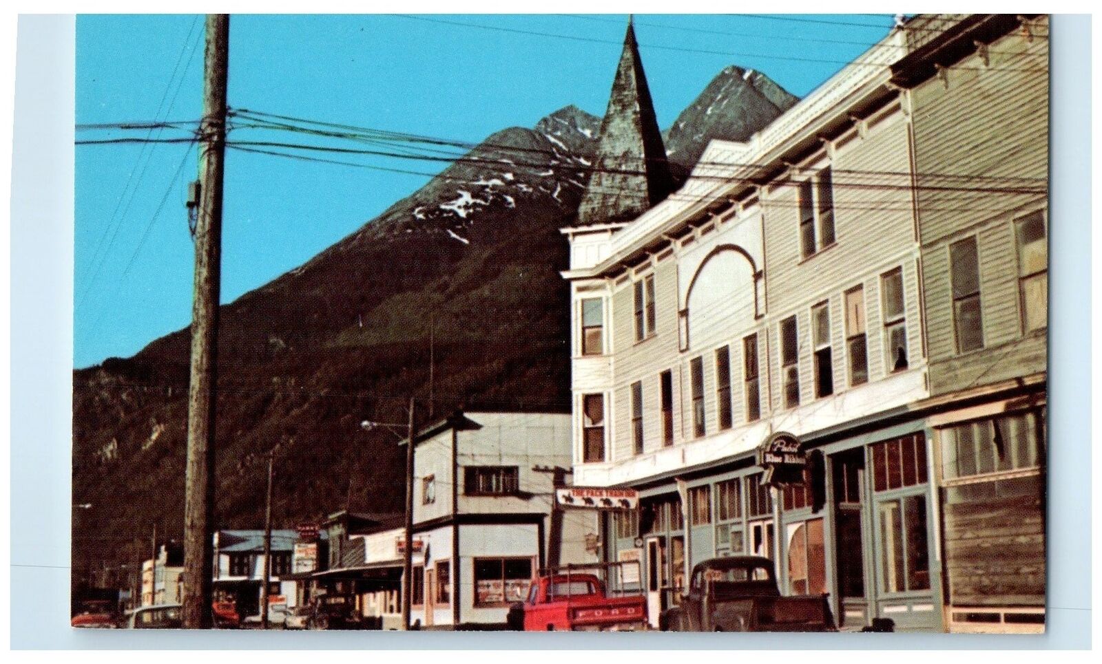 c1960's The Old Wooden Buildings Broadway Skagway Alaska AK Unposted Postcard