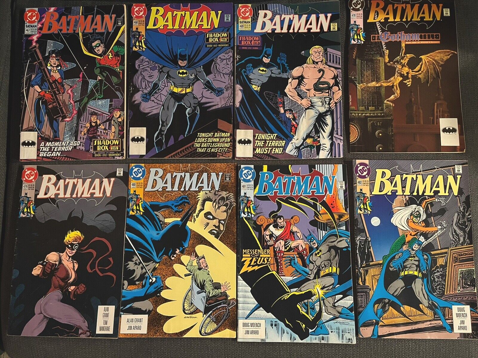 Vintage Lot Of 14 Batman Comic Books, 1991-1993, Mixed Issues