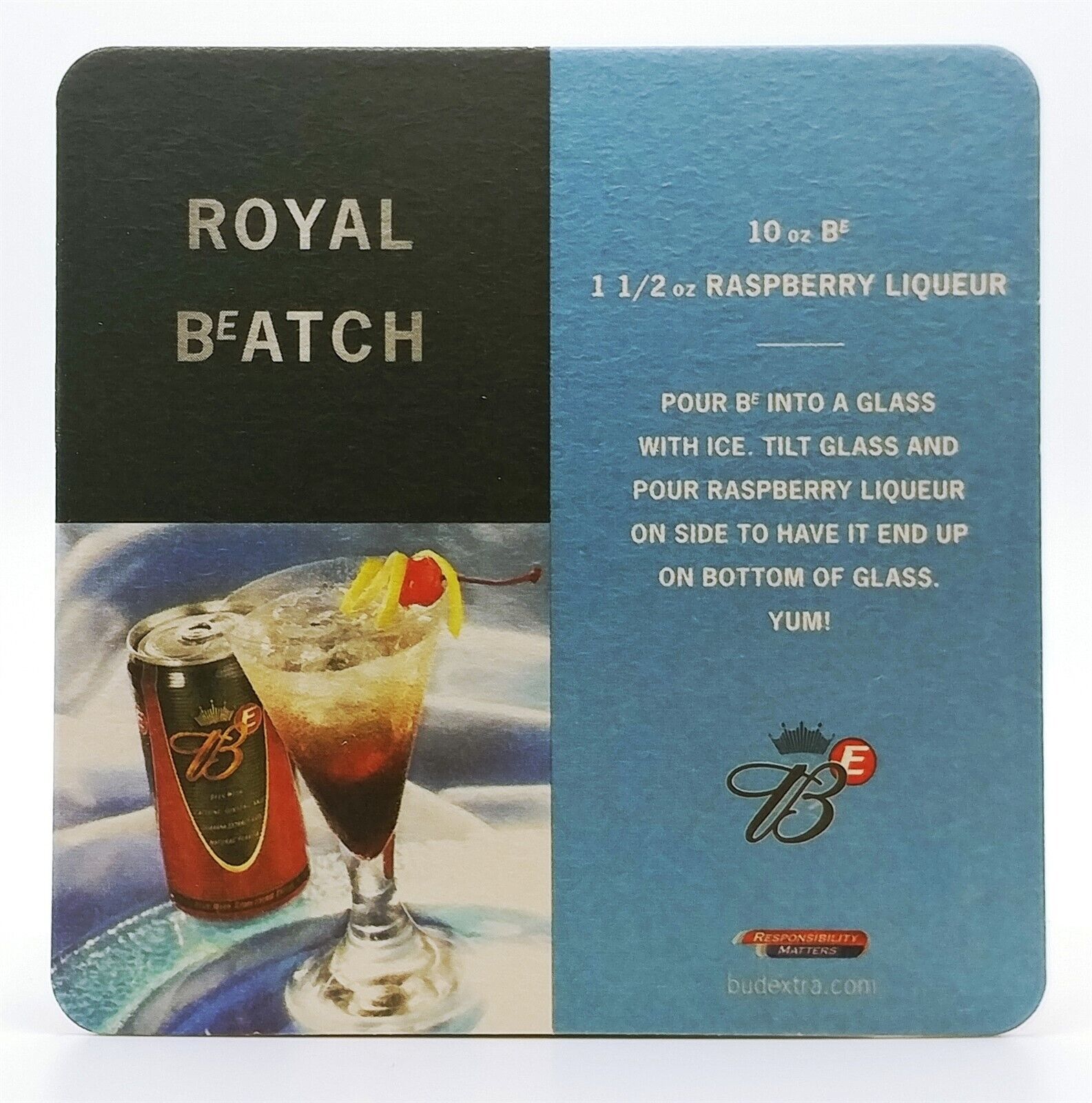 2005 Anheuser Busch Budweiser Royal Beatch Beer Coaster-4PS04