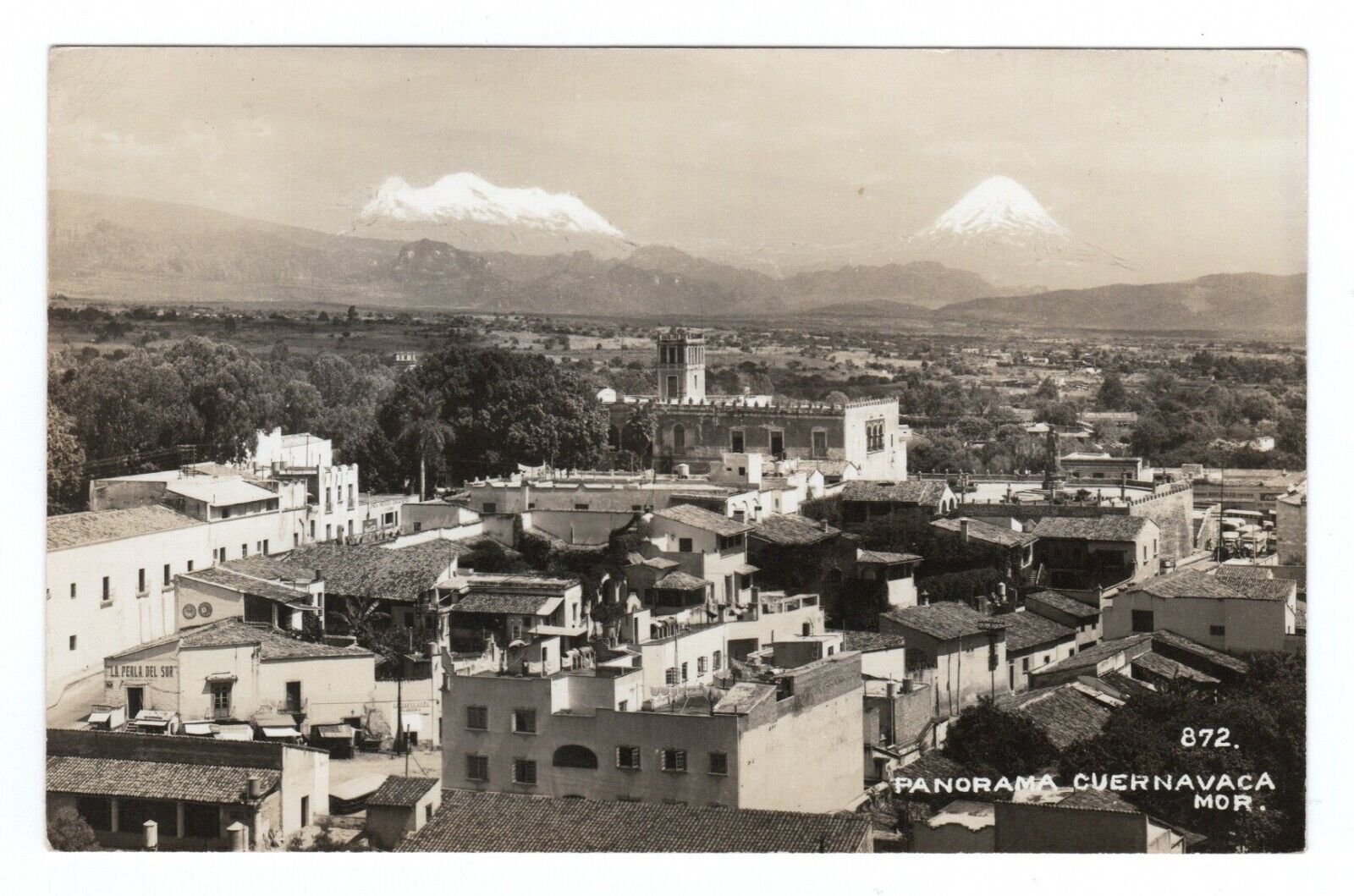 Panorama Cuernavaca Morelos Mexico RPPC Real Photo Postcard Vintage Unposted