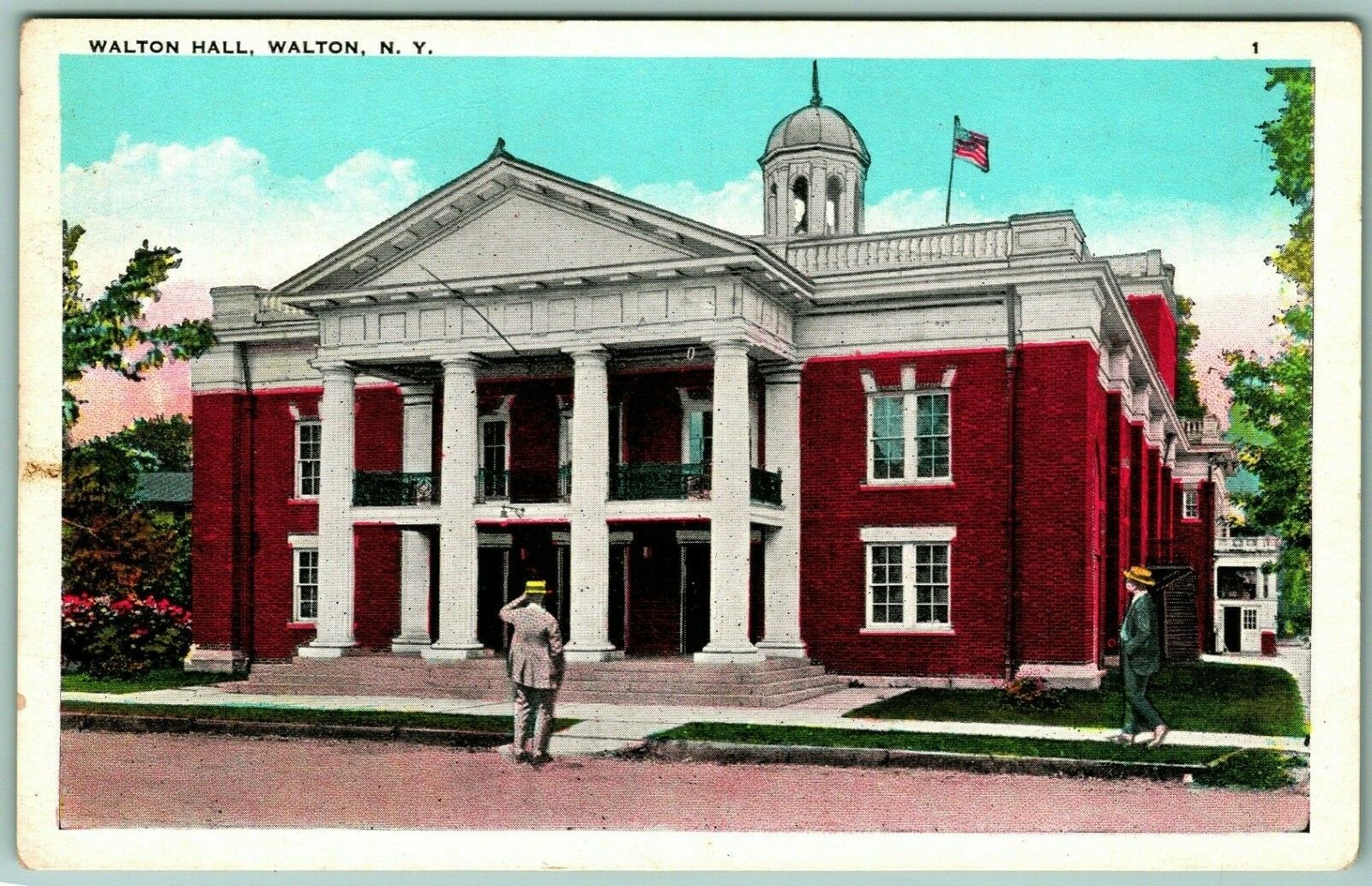 Walton Hall Walton New York NY UNP Unused WB Postcard H7