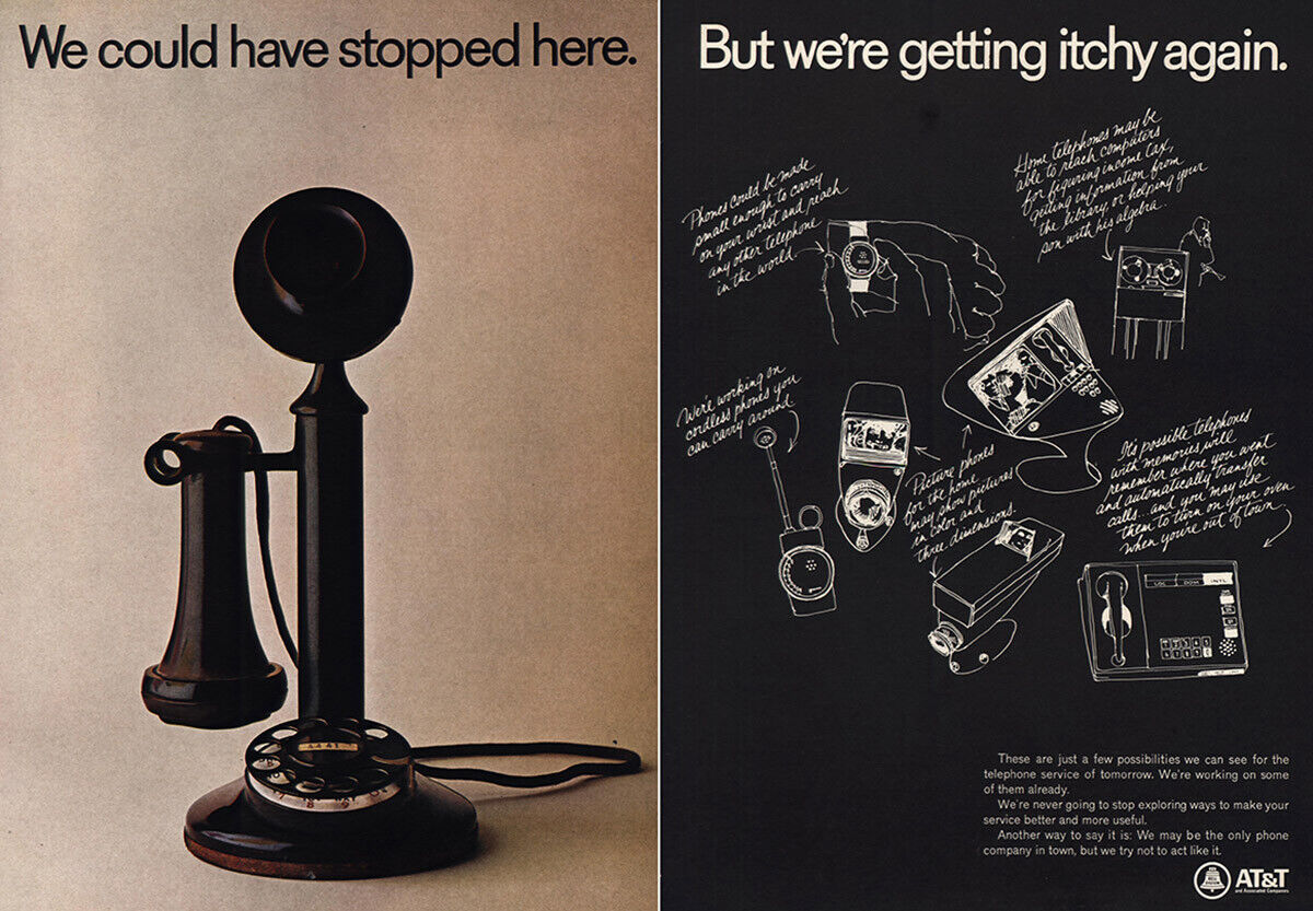 1968 AT&T: We Could Have Stopped Here Vintage Print Ad