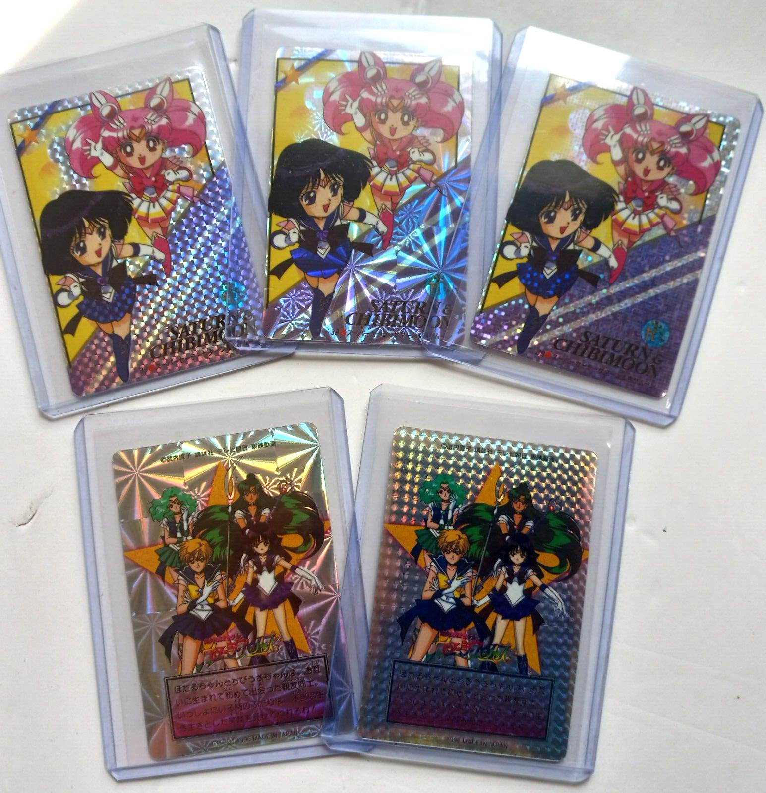 Sailor Moon #39 Prism Sticker Card 5 Variants Vintage 96 Anime Manga Collectible