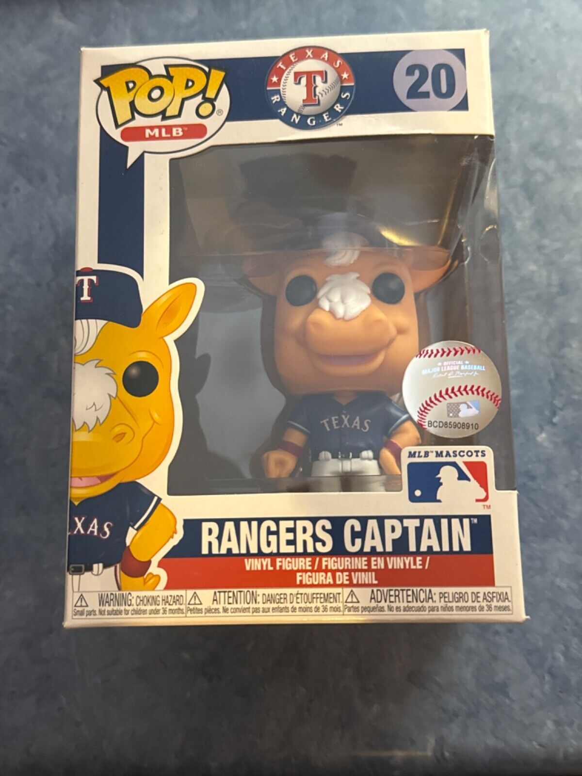 Funko Pop 20 MLB Mascots Rangers Captain Texas Rangers