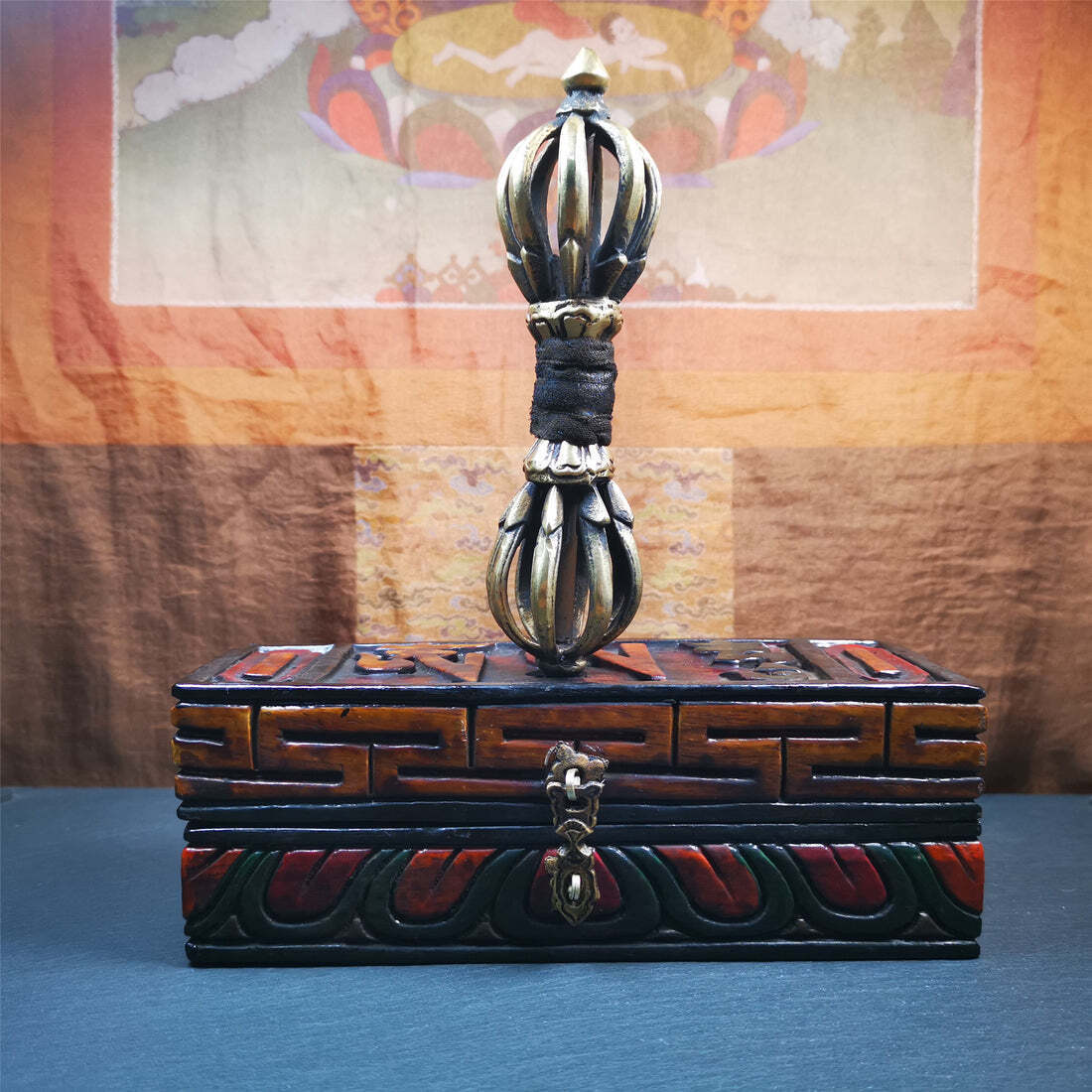 Gandhanra Vintage Vajra Dorje Set,Tibetan Buddhism (Vajrayana) Ritual Implement