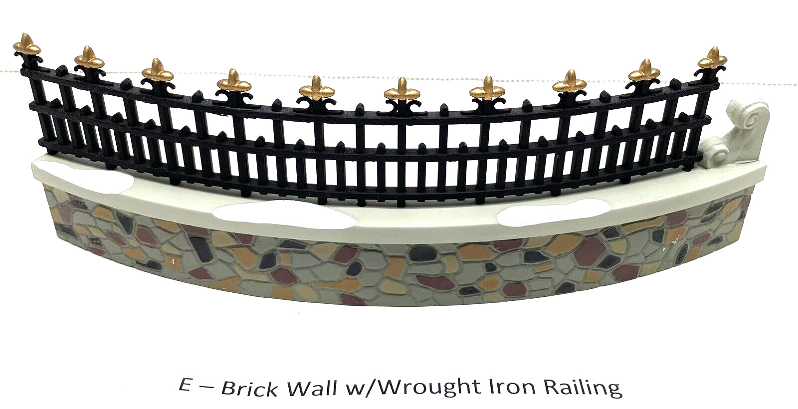 Dept 56 \'All Around the Park\' Village Replacement Accessories Brick Wall & Rail
