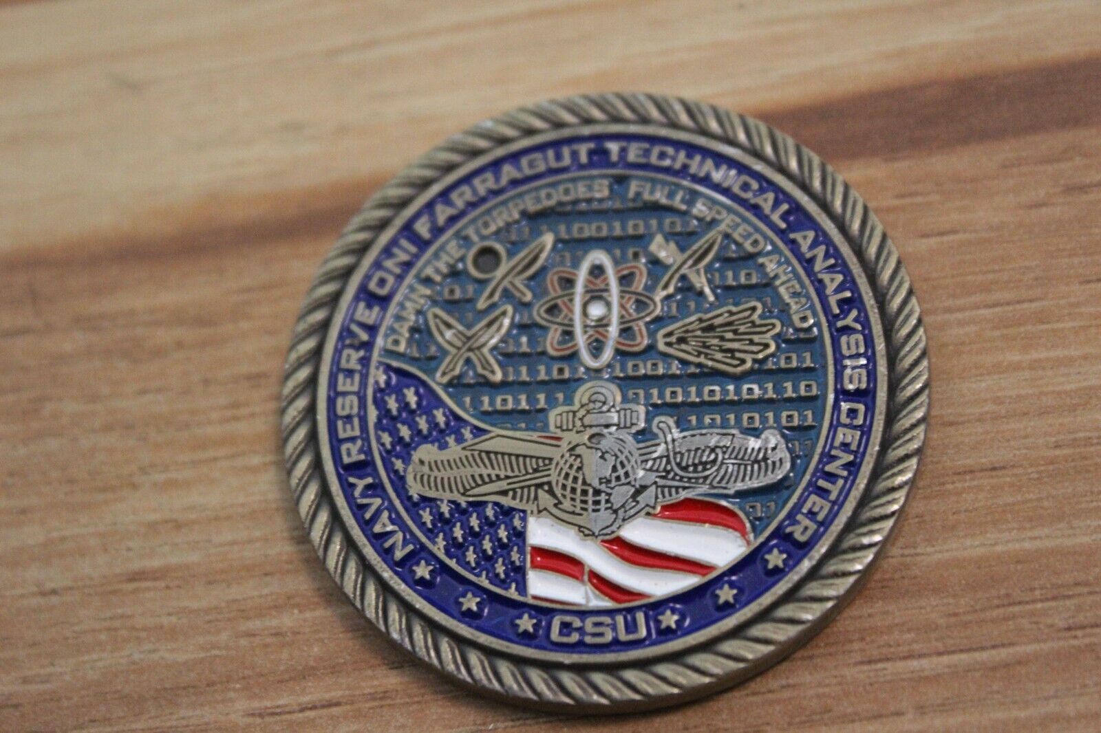 Navy Reserve ONI Farragut Technical Analysis Center Challenge Coin
