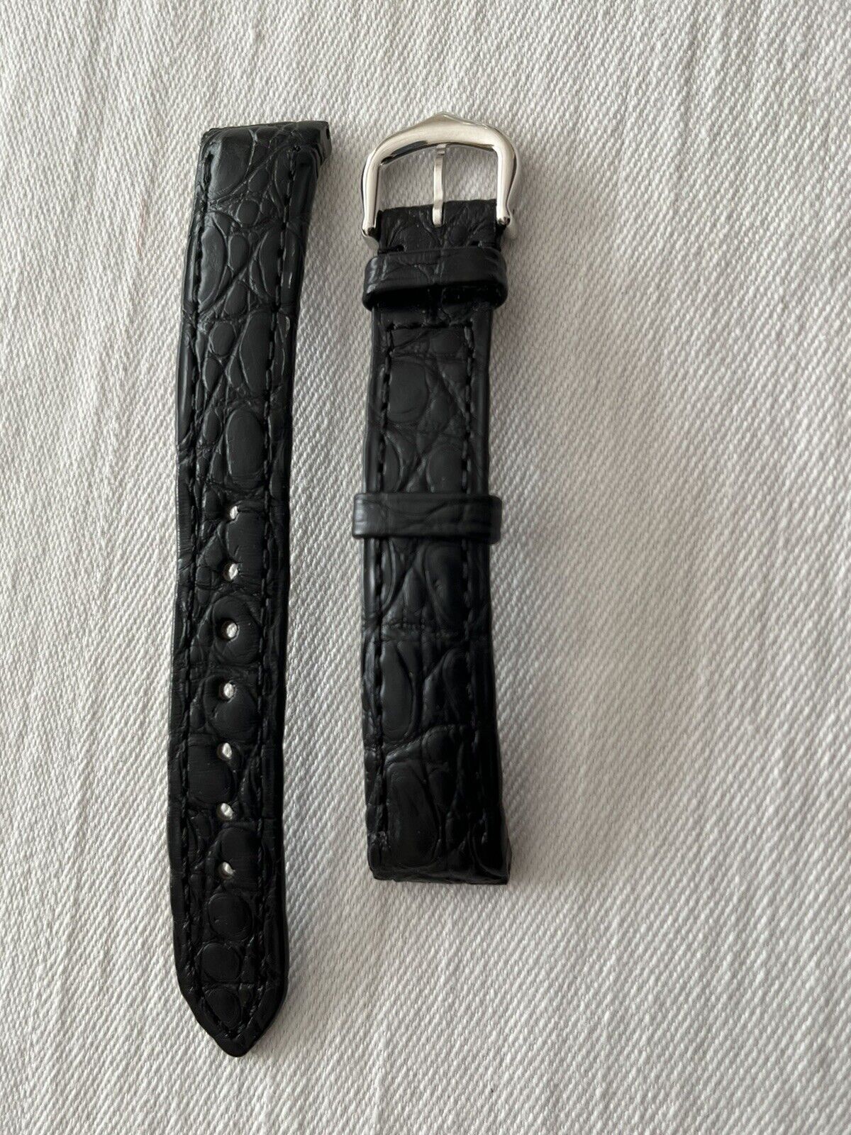 New custom made Cartier Alligator Band with Buckle for Santos Galbee Watch 2423.