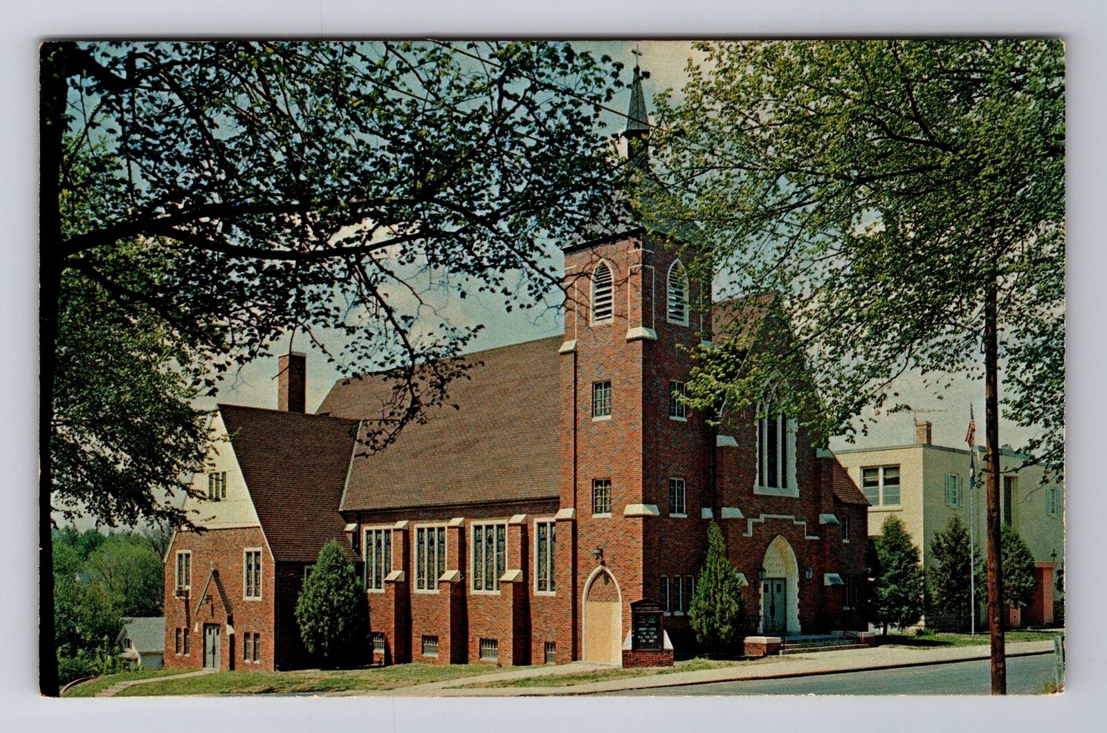 Atchison KS-Kansas, Trinity Lutheran Church, Religion, Antique Vintage Postcard
