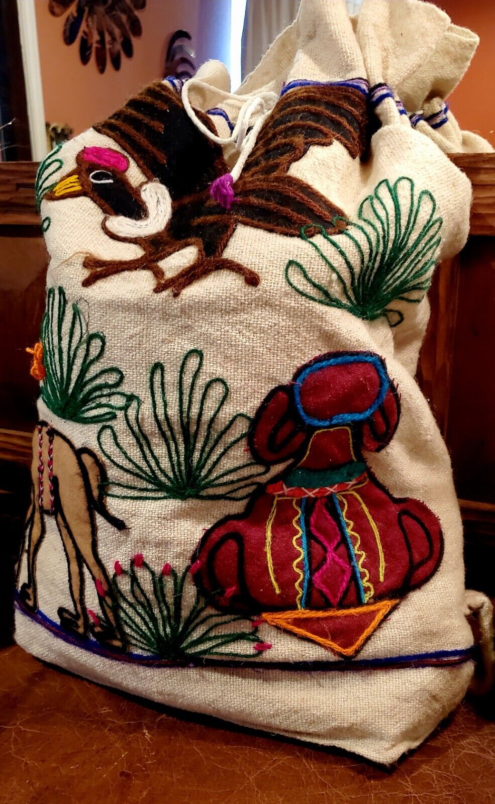 Rustic Backpack Andes Colorful Textile, The rustic chic