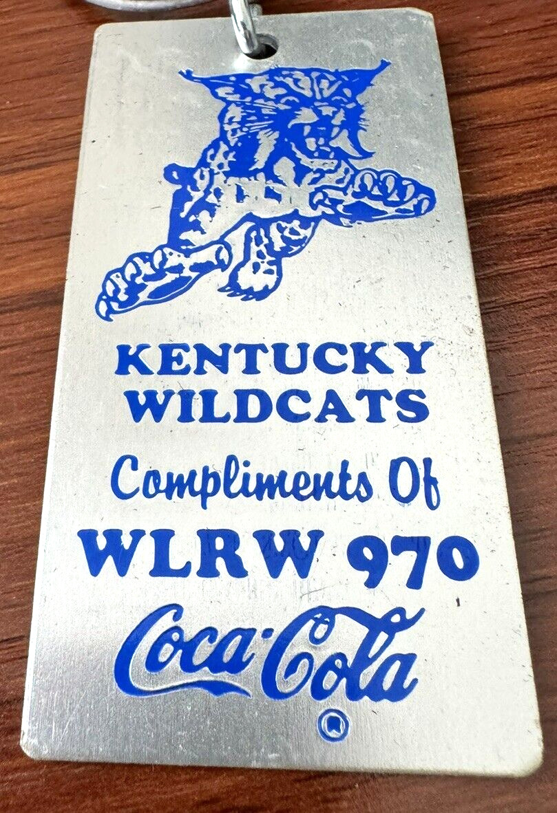 UNIVERSITY of KENTUCKY WILDCATS Keyring-1984-Coca Cola-Vintage-school gift idea