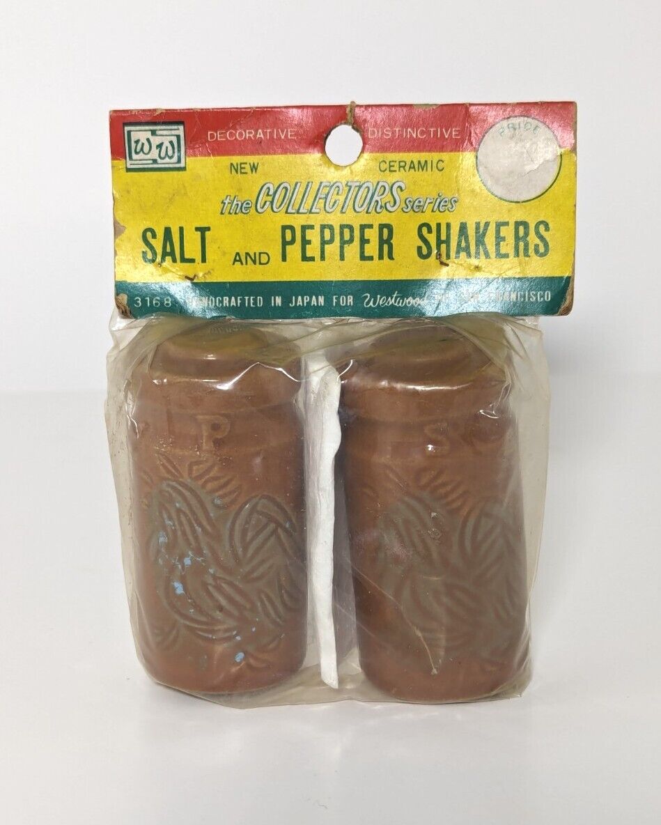 NOS Vintage Westwood Import MCM Salt and Pepper Shaker FLOWER Japan
