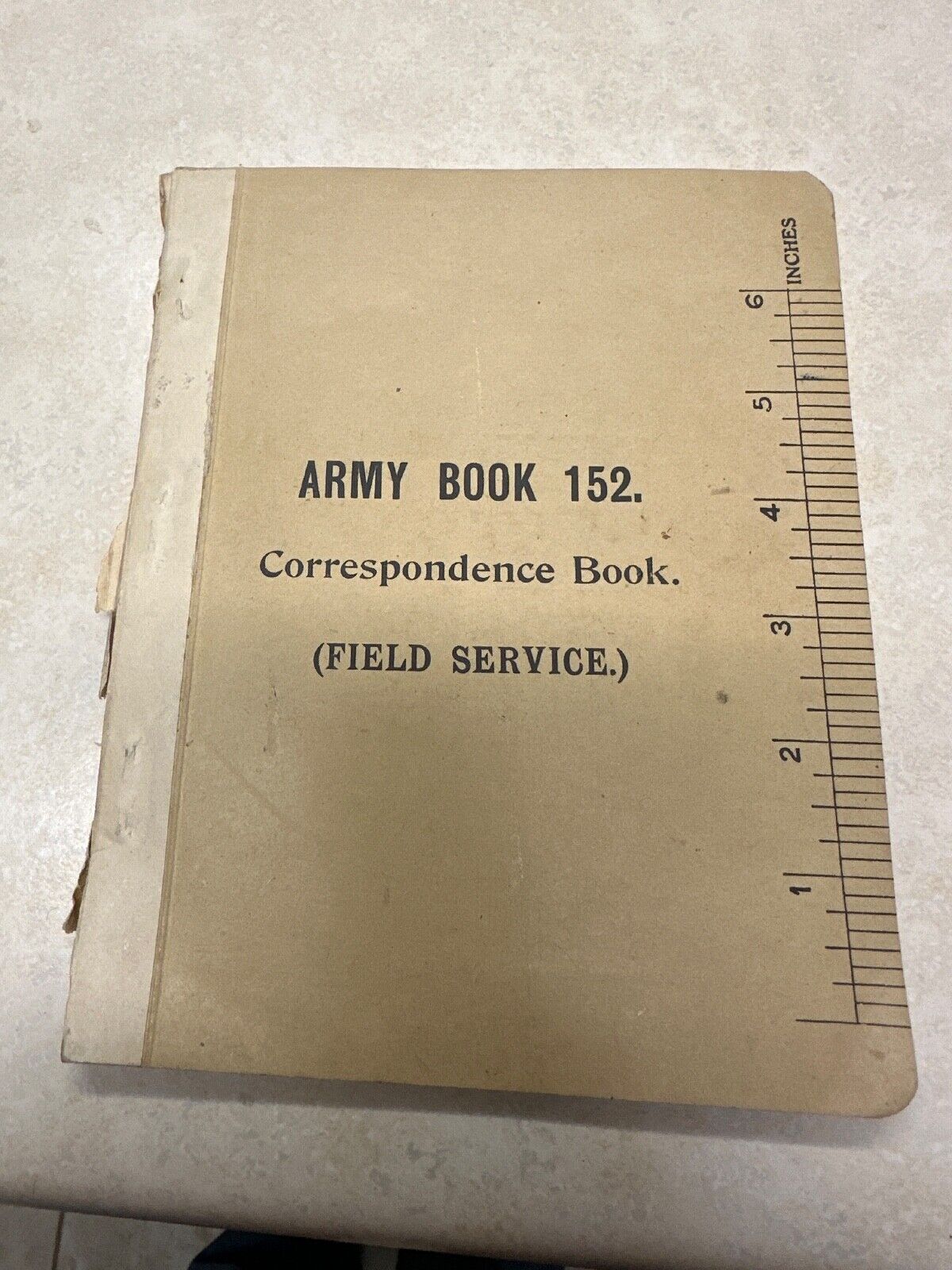 WW1 British Army Book 152 Field Service Correspondence Book