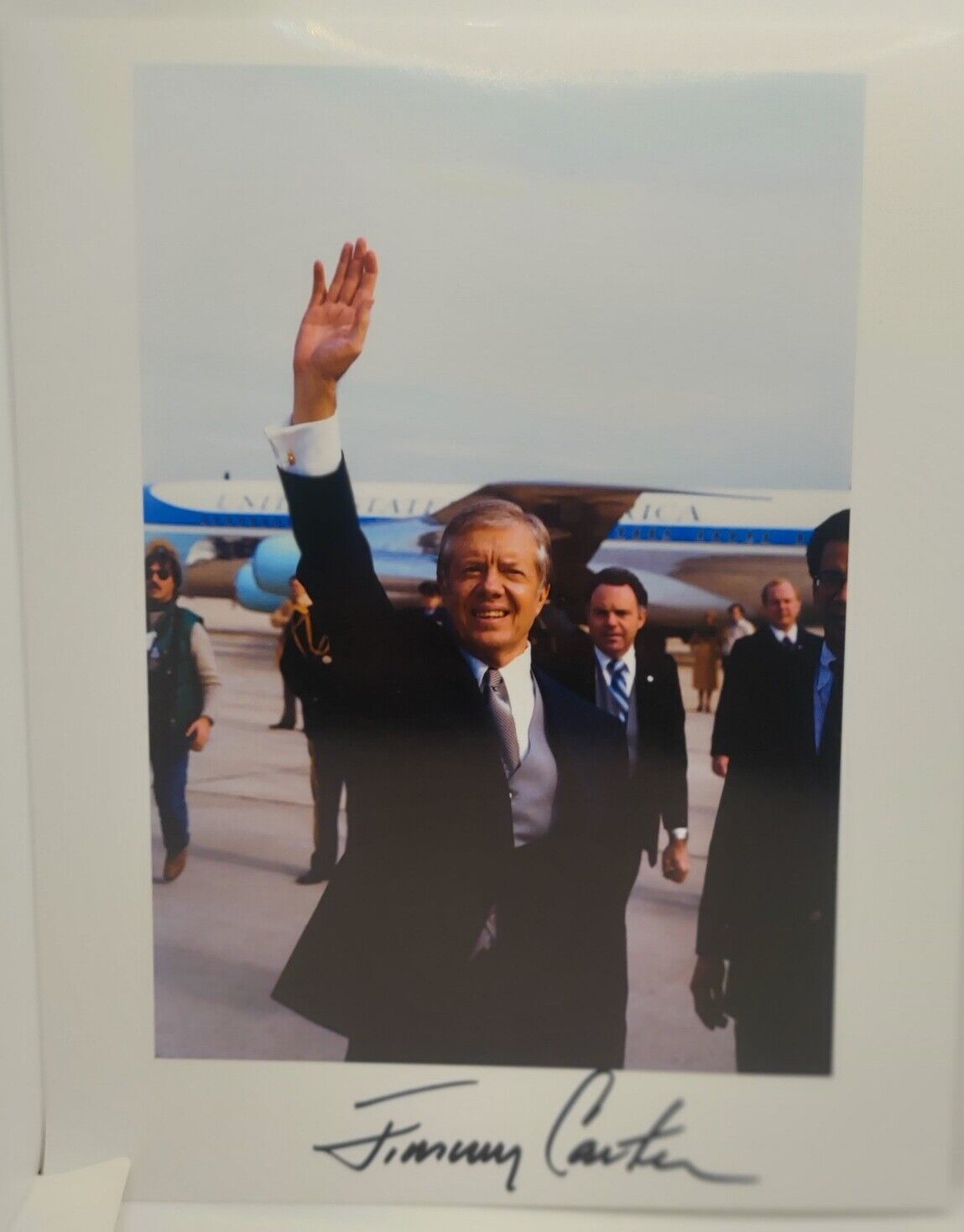 President Jimmy Carter Air Force One Signed 8x10  Photo Full Signature