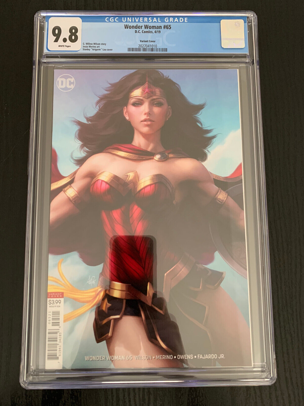 Wonder Woman #65 CGC 9.8 Artgerm DC Comics