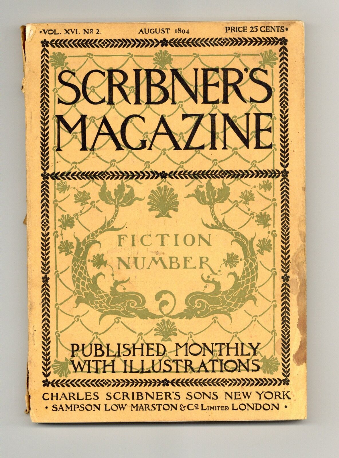 Scribner\'s Magazine Aug 1894 Vol. 16 #2 GD/VG 3.0