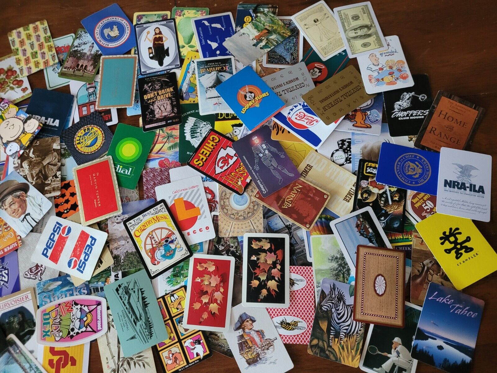Huge Lot of 125+ Random Mixed Souvenir Single Vintage Swap Trading Playing Cards