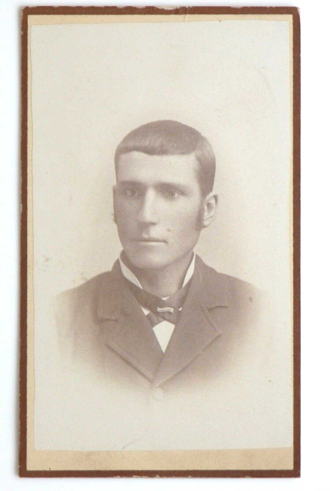 CDV Portrait Victorian Man Wild West Albumen Print Photo 1890s IOWA Family
