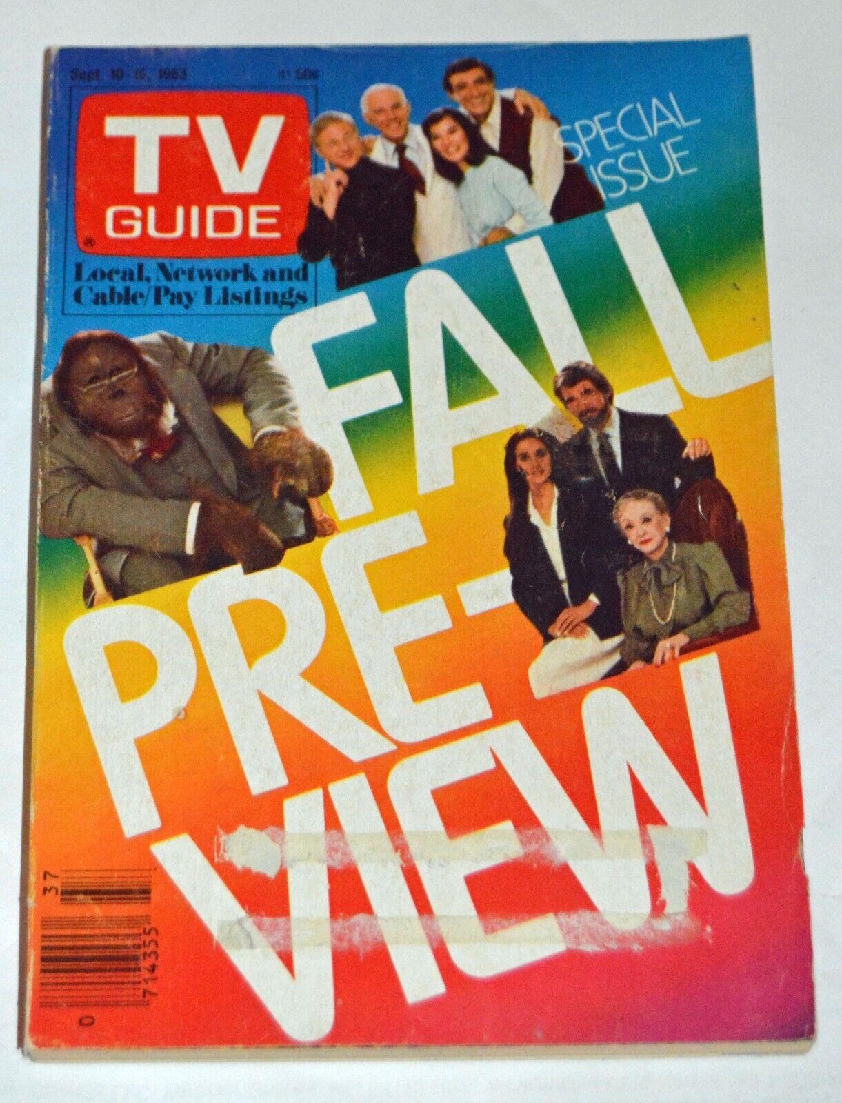 1983 FALL PREVIEW TV Guide \