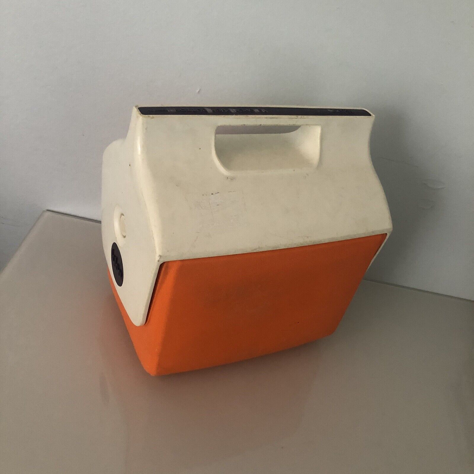 VINTAGE 1989-1990 IGLOO COOLER LUNCHMATE LUNCHBOX - PUSH BUTTON OPEN ORANGE