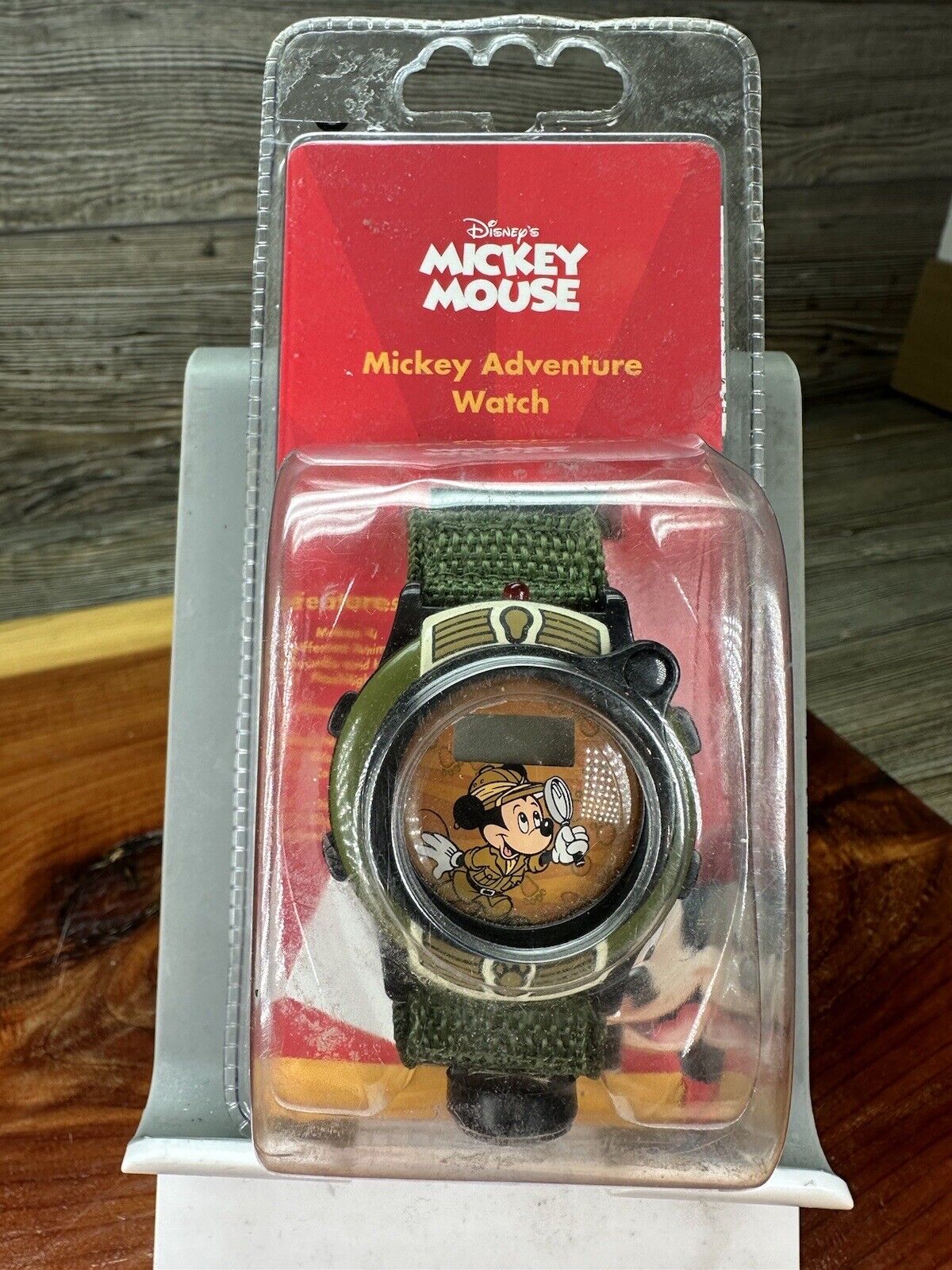 Kids Vintage Disney Mickey Mouse Safari Digital Quartz Watch And Compass