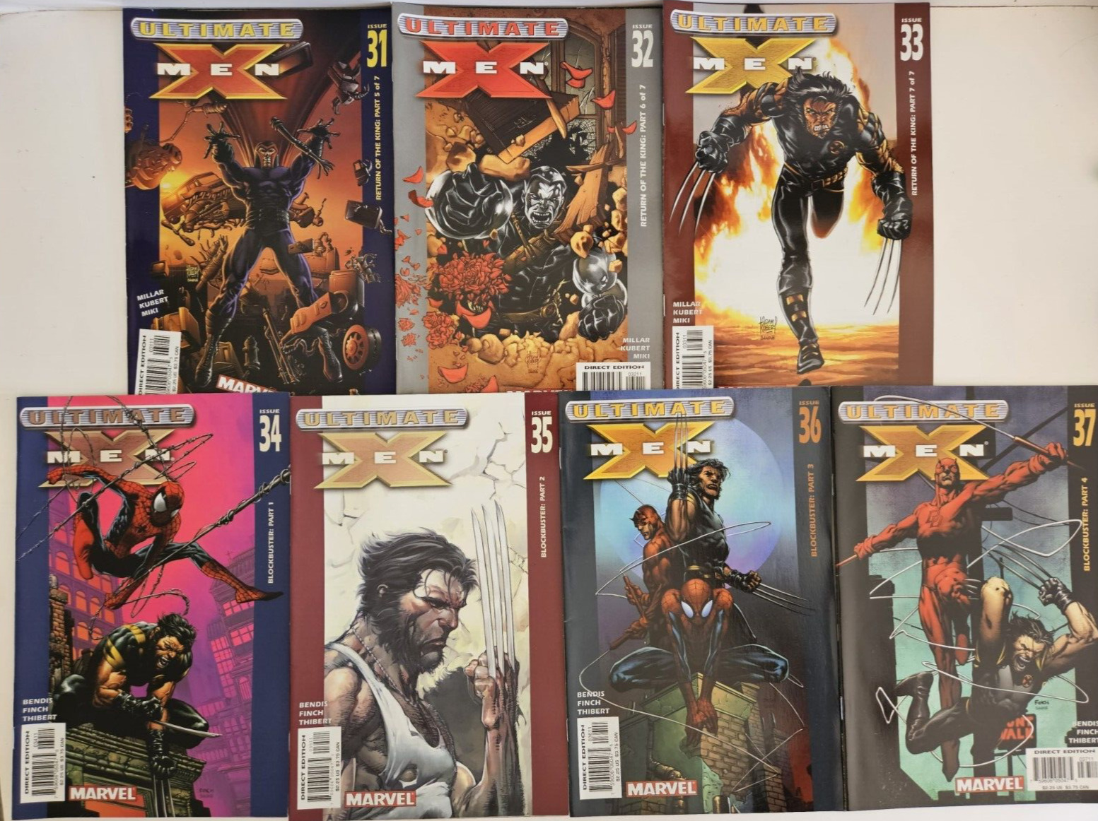 Ultimate X-Men Marvel Superheroes Comic Book Lot #31 #32 #33 #34 #35 #36 #37