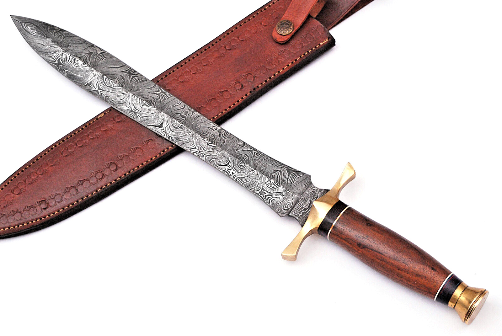Macedonian Army Damascus Sword Custom Made - Hand Forged Damascus Steel 1662