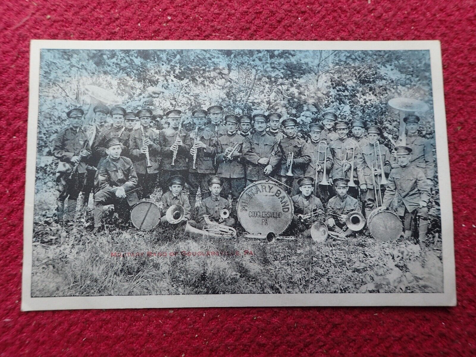 Antique WWI Gouglersville Pennsylvania Military Band Postcard World War One