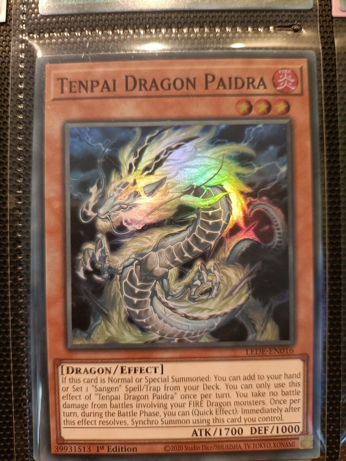 1x Tenpai Dragon Paidra LEDE-EN016 Super Rare Near Mint