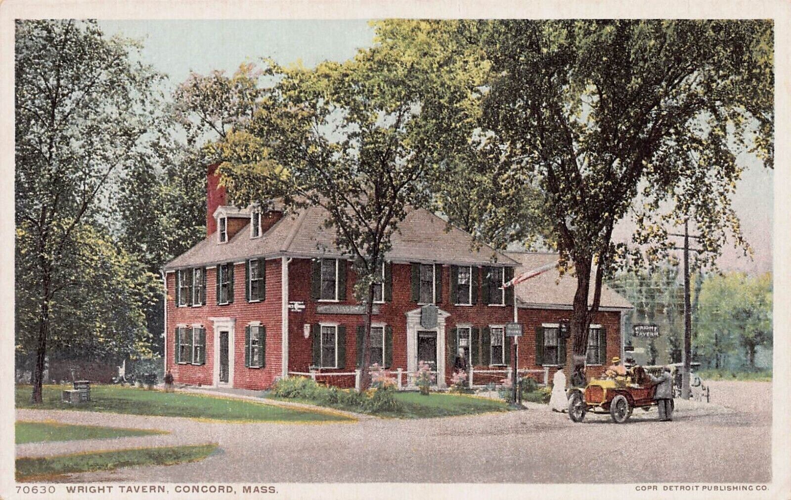 Wright Tavern, Concord, Massachusetts, Early Postcard, Detroit Publishing Co.