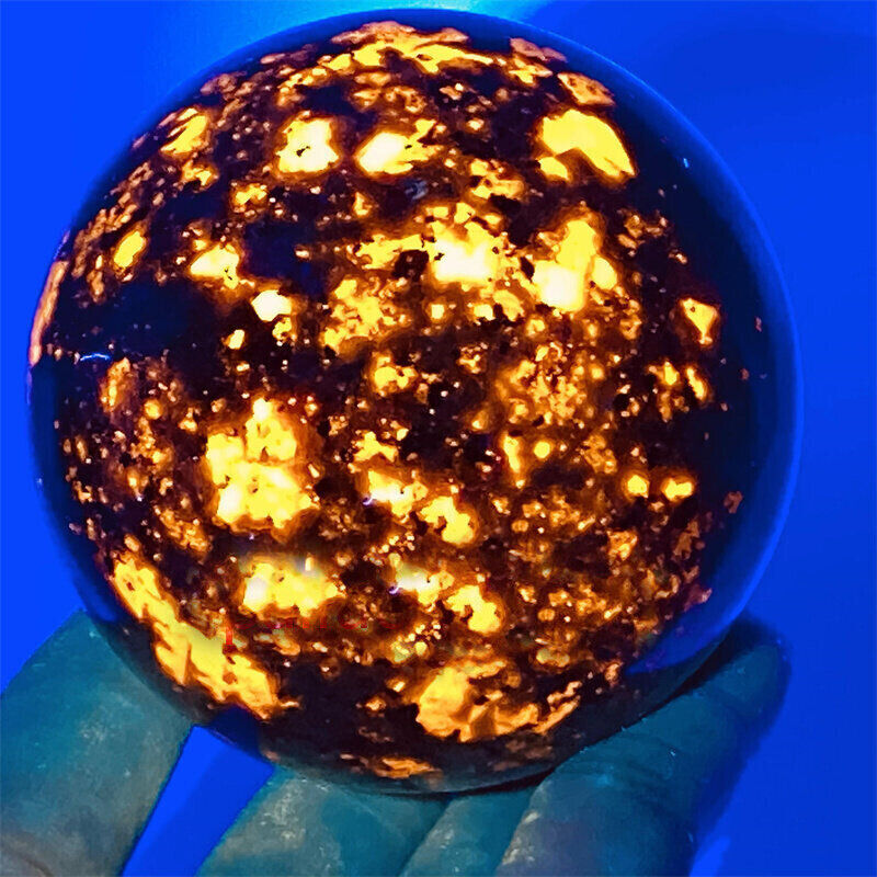 60mm+ wholesale Natural Yooperite Gemstone Sphere Healing Quartz Crystal Ball 1x